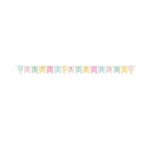Creative Converting 346415 Shaped Banner W/ Ribbon, Foil Ice Cream Party