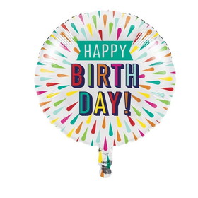 Creative Converting 347443 Metallic Balloon 18" Birthday Burst