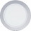 Creative Converting 347874 9" Silver Rim Plastic Plate Silver Rim