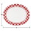 Creative Converting 349600 Red And White Gingham Oval Paper Plates
