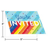Creative Converting 349663 Rainbow Grad Invitations