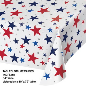 Creative Converting 349750 Patriotic Stars Paper Tablecloth
