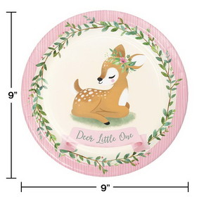 Creative Converting 350478 Little Deer First Birthday Paper Plates