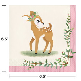 Creative Converting 350480 Little Deer Birthday Napkins (Case of 12)