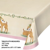 Creative Converting 350482 Little Deer Birthday Paper Tablecloth (Case of 6)