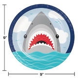 Creative Converting 350497 Shark Party Paper Plates