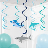 Creative Converting 350505 Shark Party Dizzy Danglers (Case of 6)