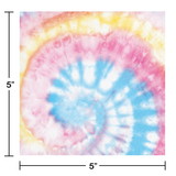 Creative Converting 350526 Tie Dye Party Beverage Napkins (Case of 12)