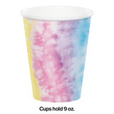 Creative Converting 350528 Tie Dye Party Paper Cups