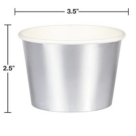 Creative Converting 351526 Silver Foil Treat Cups