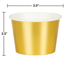Creative Converting 351527 Gold Foil Treat Cups