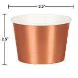 Creative Converting 351528 Rose Gold Foil Treat Cups