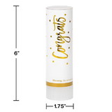 Creative Converting 351591 White And Gold Wedding Confetti Cannons