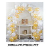 Creative Converting 351594 White And Gold Balloon Arch Kit