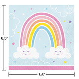 Creative Converting 352005 Happy Rainbow Napkins (Case of 12)