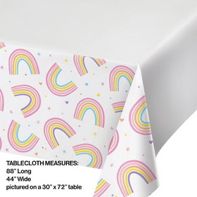 Creative Converting 352008 Happy Rainbow Plastic Tablecloth