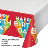 Creative Converting 352015 Happy Birthday Bash Plastic Tablecloth