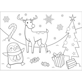Creative Converting 353006 Christmas Activity Placemats (Case of 12)
