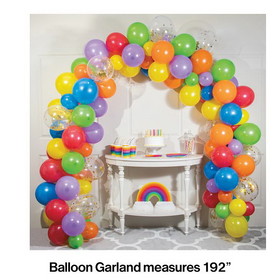 Creative Converting 353984 Rainbow Balloon Arch Kit