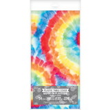 Creative Converting 354564 Tie Dye Swirl Plastic Tablecloth