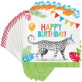 Creative Converting 354575 Party Animals Happy Birthday Napkins