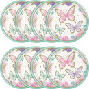 Creative Converting 354579 Golden Butterfly Paper Plates