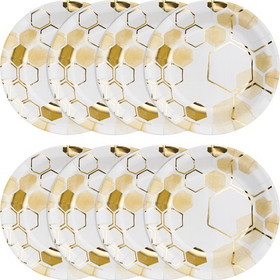 Creative Converting 354598 Honeycomb Dessert Plates