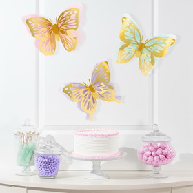 Creative Converting 355773 Golden Butterfly Wall D&#233;cor (Case of 6)