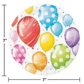 Creative Converting 357583 Balloon Bash Dessert Plates