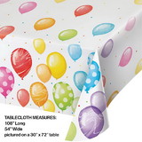 Creative Converting 357586 Balloon Bash Paper Tablecloth