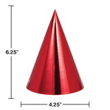 Creative Converting 358825 Assorted Colors Foil Paper Cone Party Hats (Case of 6)