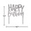 Creative Converting 359153 Silver Happy Birthday Cake Topper (Case of 12)