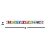 Creative Converting 359157 Happy Birthday Banner with Fringe (Case of 12)