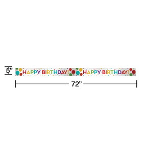 Creative Converting 359158 Happy Birthday Foil Banner (Case of 12)