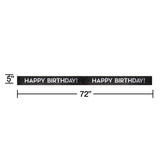 Creative Converting 359159 Gold and Silver Happy Birthday Foil Banner (Case of 12)