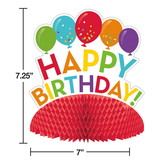Creative Converting 359160 Happy Birthday Honeycomb Centerpiece (Case of 6)