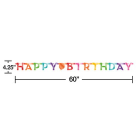 Creative Converting 359164 Colorful Happy Birthday Banner (Case of 12)
