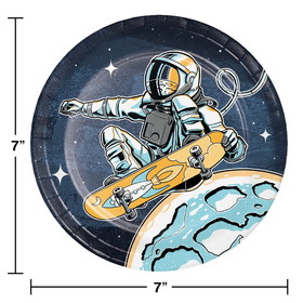 Creative Converting 360391 Space Skater Dessert Plates (Case of 12)