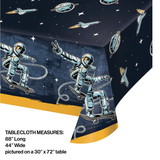Creative Converting 360394 Space Skater Paper Tablecloth (Case of 6)