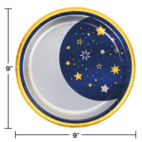 Creative Converting 360466 Starry Night Moon Paper Plates (Case of 12)