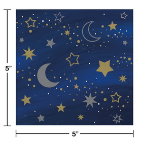 Creative Converting 360471 Starry Night Beverage Napkins (Case of 12)