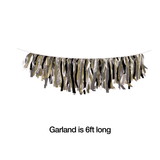 Creative Converting 360492 Black, Gold and Silver Fringe Garland (Case of 6)