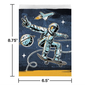Creative Converting 360516 Space Skater Treat Bags (Case of 12)