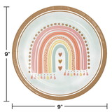 Creative Converting 360517 Boho Rainbow Paper Plates (Case of 12)