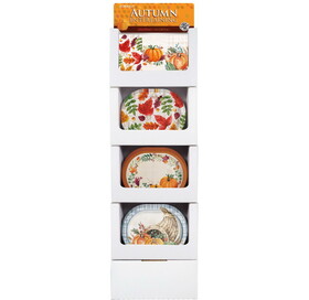 Creative Converting 371820 Thanksgiving Tableware 57pc Oval Platter Guest Towel Floor Display (Case of 1)