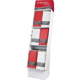 Creative Converting 372311 Sensations Solids 60pc Tablecover Display Red/White (Case of 1)