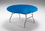 Creative Converting 37242 Royal Blue Stayput Plastic 60&quot; Round Tablecover (Case of 12), Price/Case