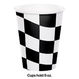 Creative Converting 373344 Black And White Check Cups