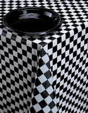 Creative Converting 39197 Black Check Plastic Tablecover Aop 54 X 108 (Case of 12)