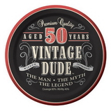 Creative Converting 411567 Vintage Dude 50th 7" Lunch Plates (Case of 96)